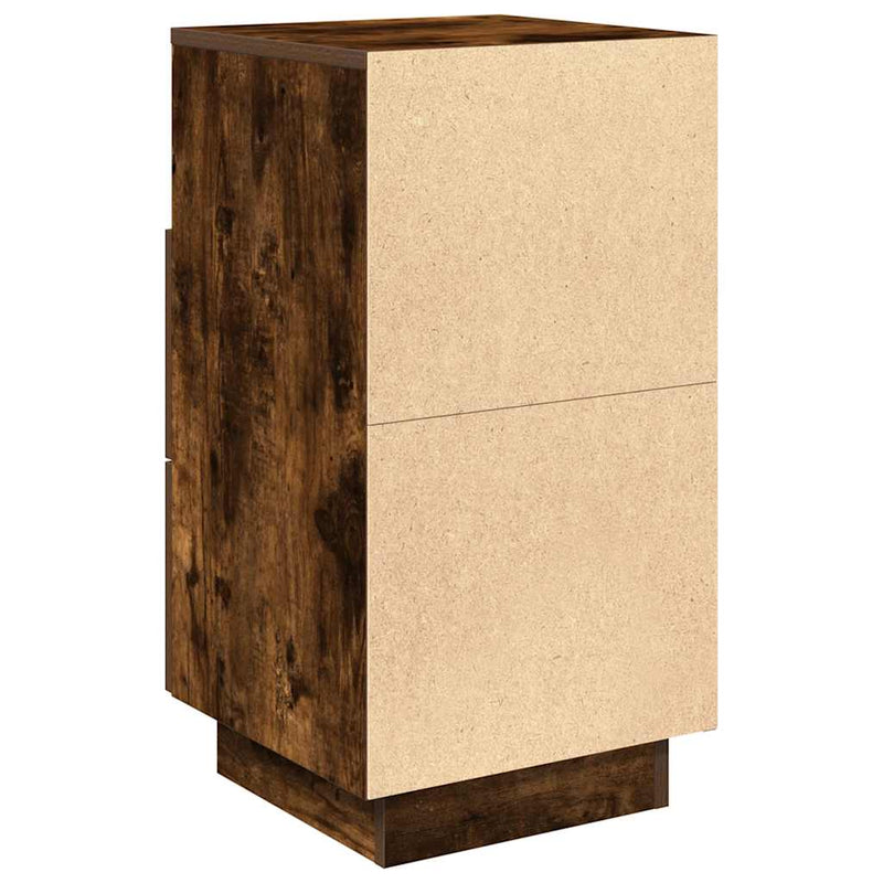 vidaXL 2 db füstös tölgy színű éjjeliszekrény 2 fiókkal 36x36x68 cm