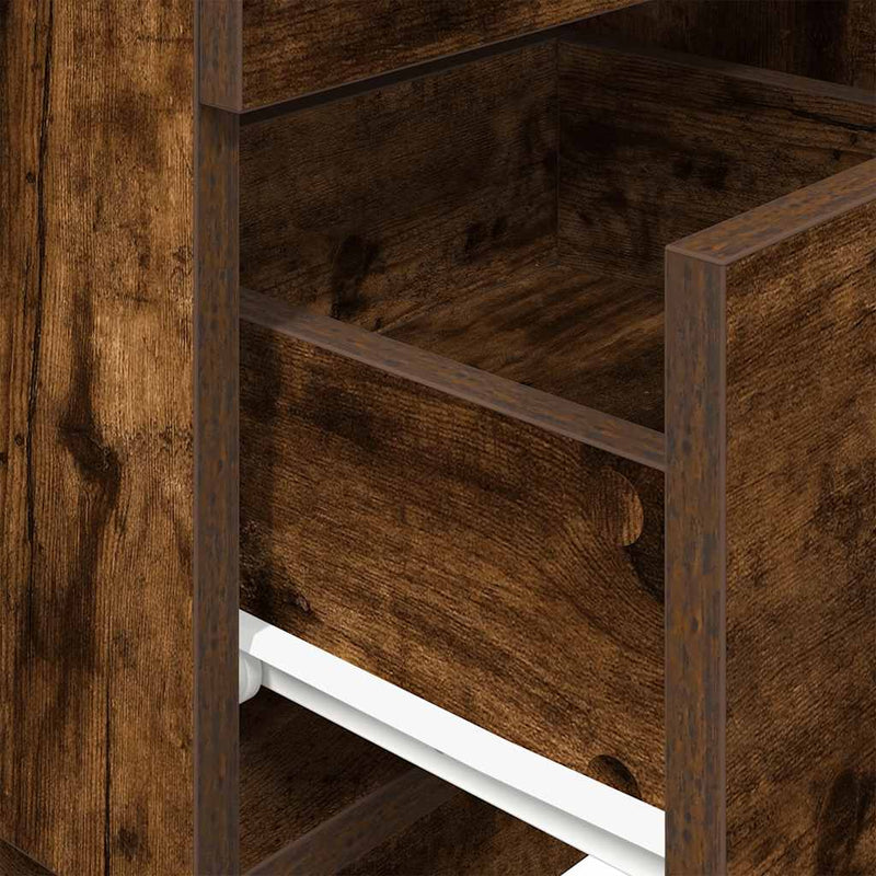 vidaXL 2 db füstös tölgy színű éjjeliszekrény 2 fiókkal 36x36x68 cm