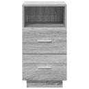 vidaXL 2 db szürke sonoma színű éjjeliszekrény 2 fiókkal 36x36x68 cm