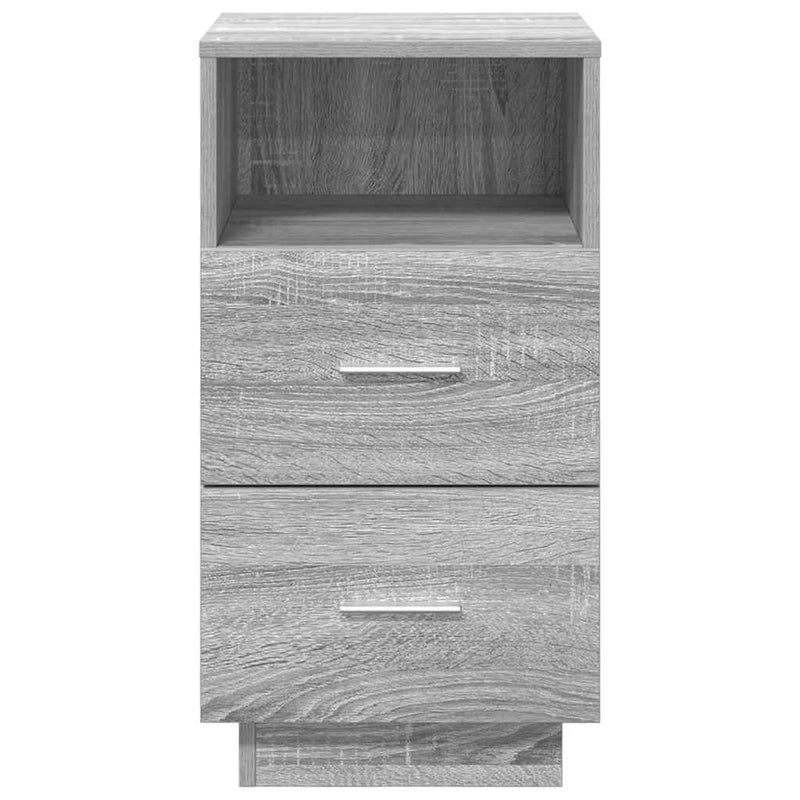 vidaXL 2 db szürke sonoma színű éjjeliszekrény 2 fiókkal 36x36x68 cm