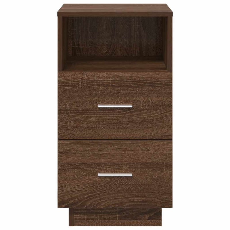 vidaXL éjjeliszekrények 2 db 2 fiókkal barna tölgy 36x36x68 cm