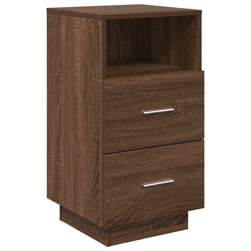 vidaXL éjjeliszekrények 2 db 2 fiókkal barna tölgy 36x36x68 cm