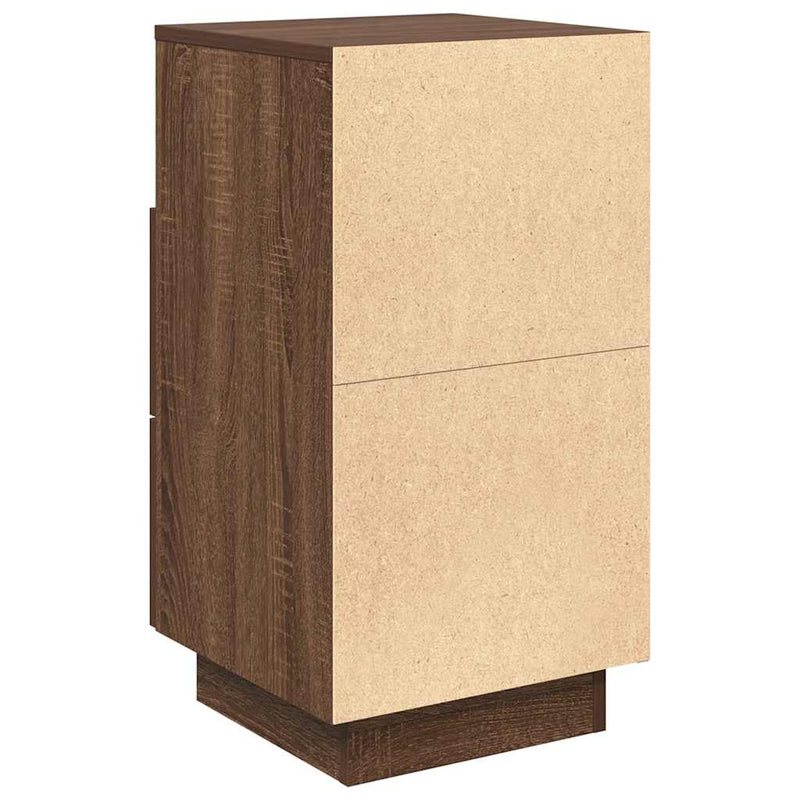 vidaXL éjjeliszekrények 2 db 2 fiókkal barna tölgy 36x36x68 cm