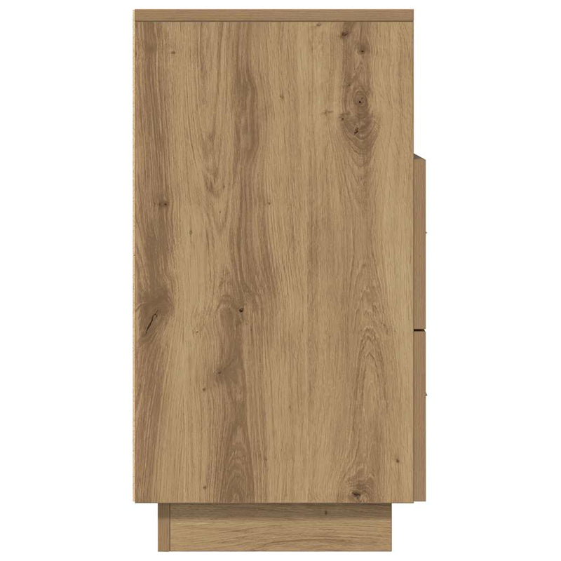 vidaXL 2 db kézműves tölgy színű éjjeliszekrény 2 fiókkal 36x36x68 cm