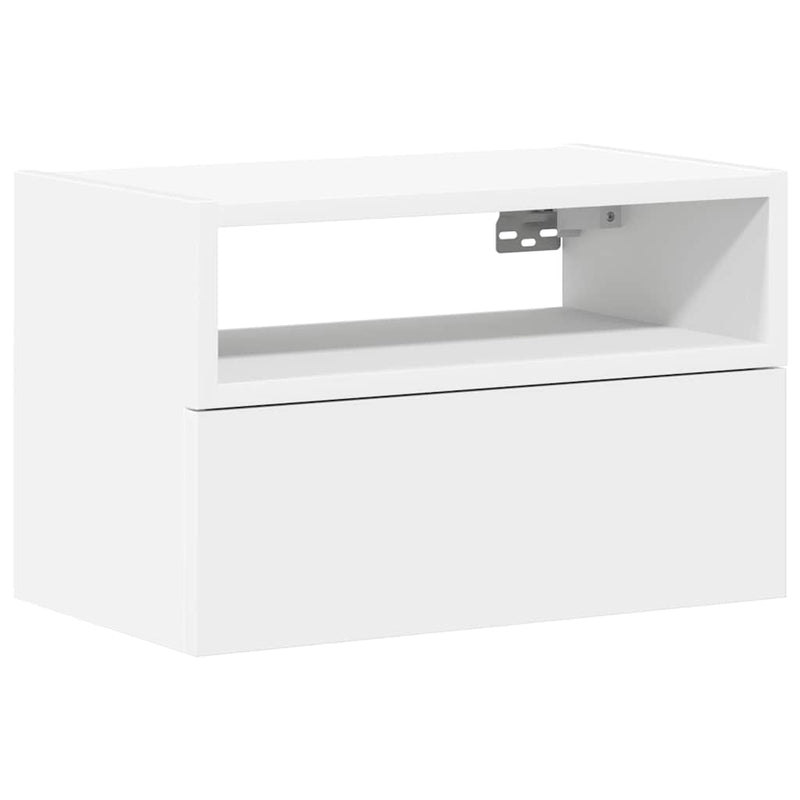 vidaXL fehér falra szerelhető éjjeliszekrény 45 x 26 x 28,5 cm