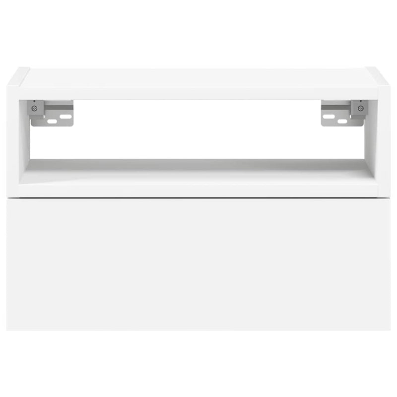 vidaXL fehér falra szerelhető éjjeliszekrény 45 x 26 x 28,5 cm