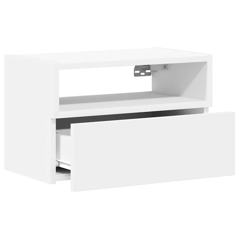 vidaXL fehér falra szerelhető éjjeliszekrény 45 x 26 x 28,5 cm
