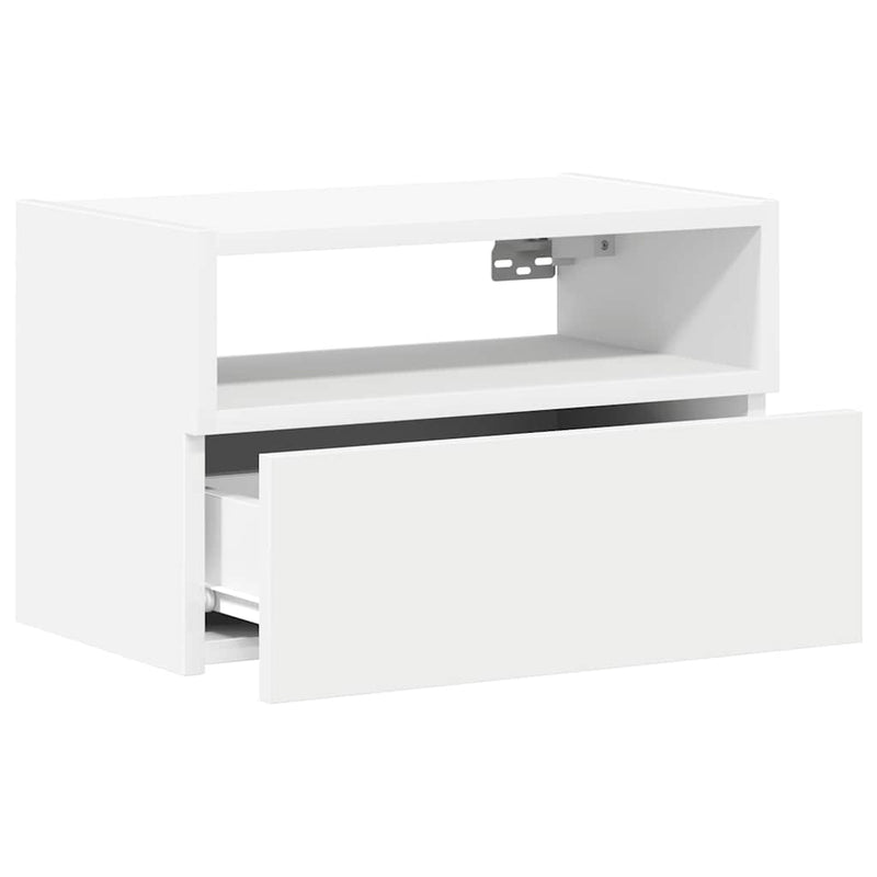 vidaXL 2 db fehér falra szerelhető éjjeliszekrény 45 x 26 x 28,5 cm