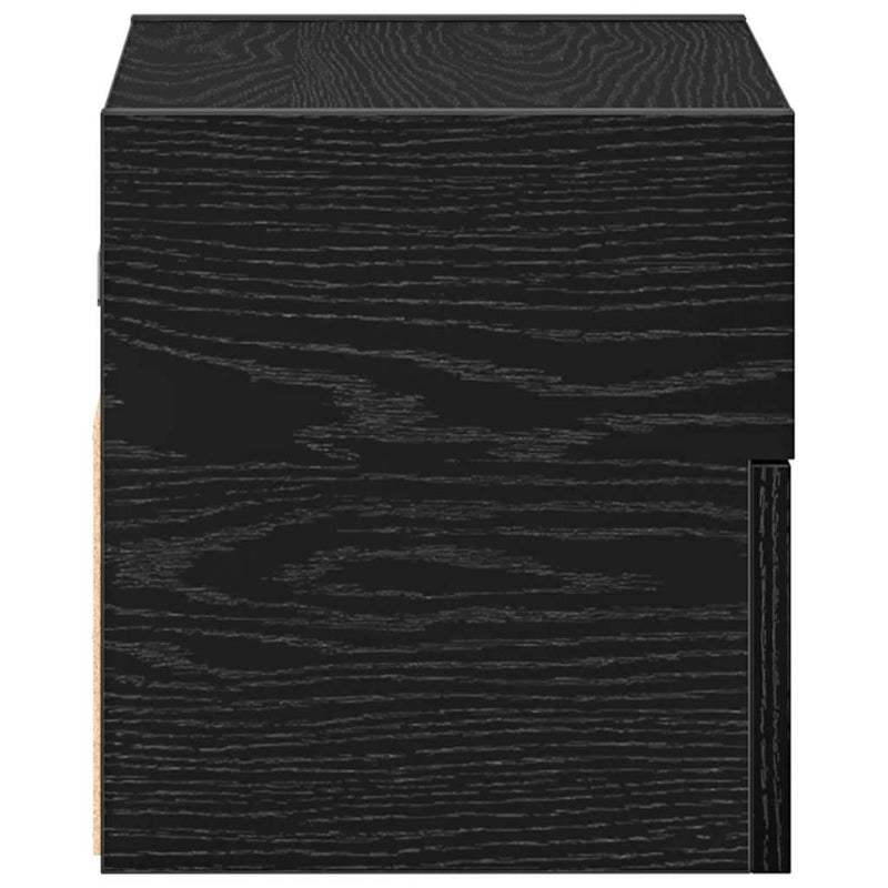 vidaXL 2 db fekete falra szerelhető éjjeliszekrény 45 x 26 x 28,5 cm