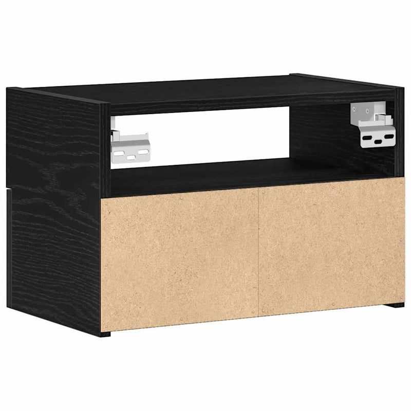 vidaXL 2 db fekete falra szerelhető éjjeliszekrény 45 x 26 x 28,5 cm