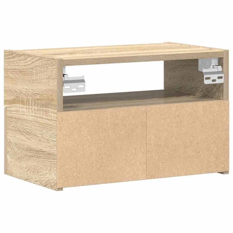 vidaXL sonoma tölgy színű falra szerelhető éjjeliszekrény 45x26x28,5cm
