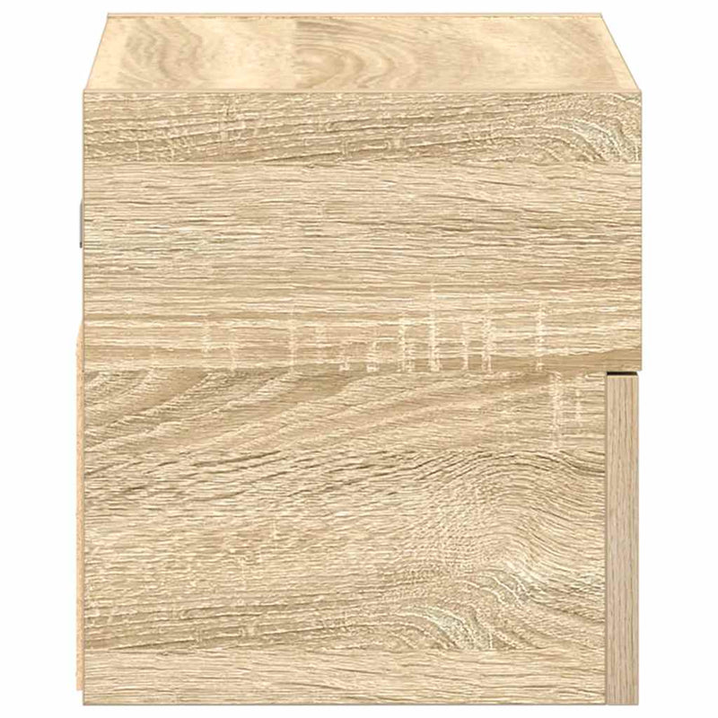 vidaXL 2 db sonoma tölgy falra szerelhető éjjeliszekrény 45x26x28,5 cm