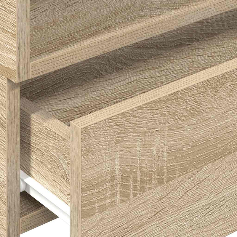 vidaXL 2 db sonoma tölgy falra szerelhető éjjeliszekrény 45x26x28,5 cm