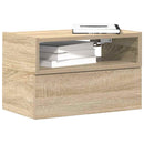 vidaXL 2 db sonoma tölgy falra szerelhető éjjeliszekrény 45x26x28,5 cm