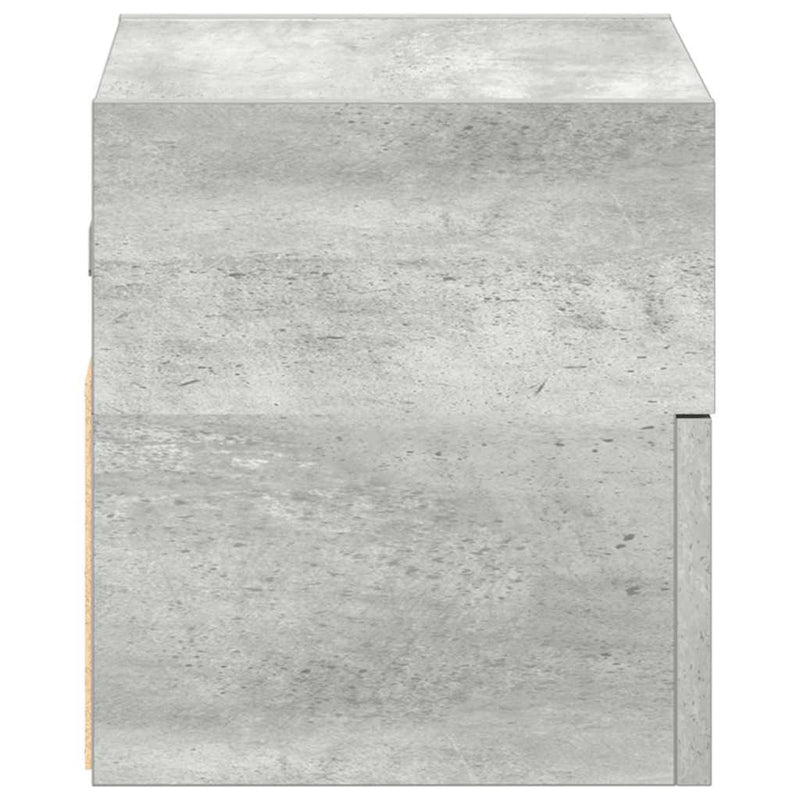 vidaXL betonszürke falra szerelhető éjjeliszekrény 45 x 26 x 28,5 cm