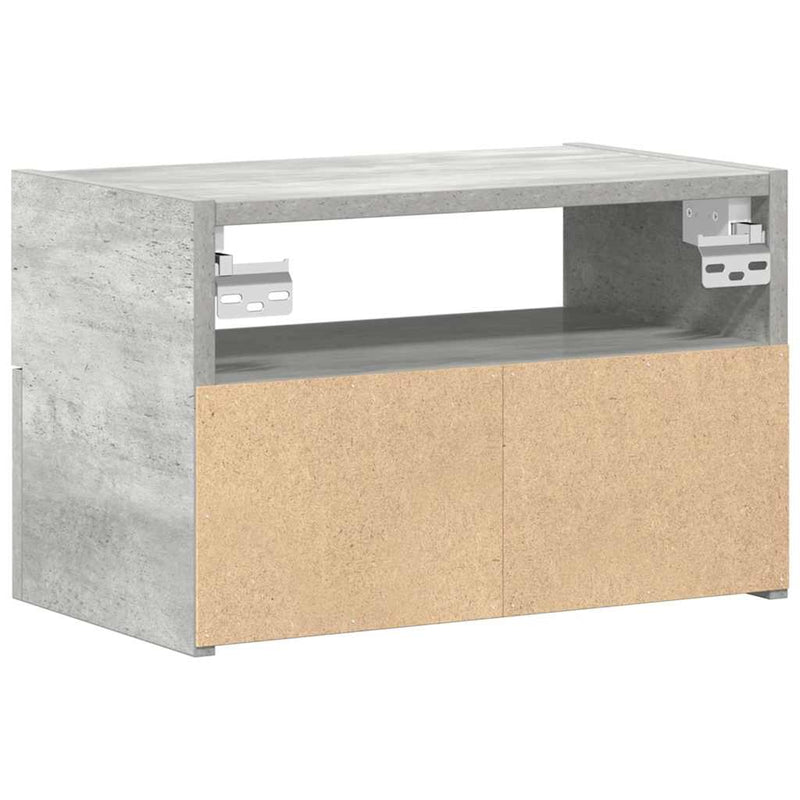 vidaXL betonszürke falra szerelhető éjjeliszekrény 45 x 26 x 28,5 cm