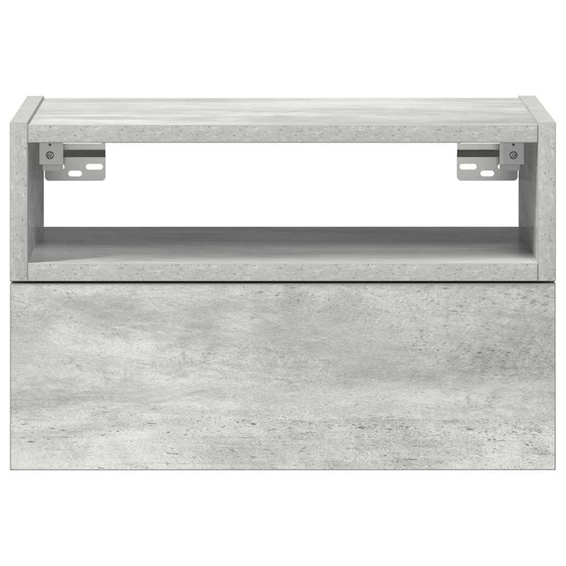 vidaXL 2 db betonszürke falra szerelhető éjjeliszekrény 45x26x28,5 cm