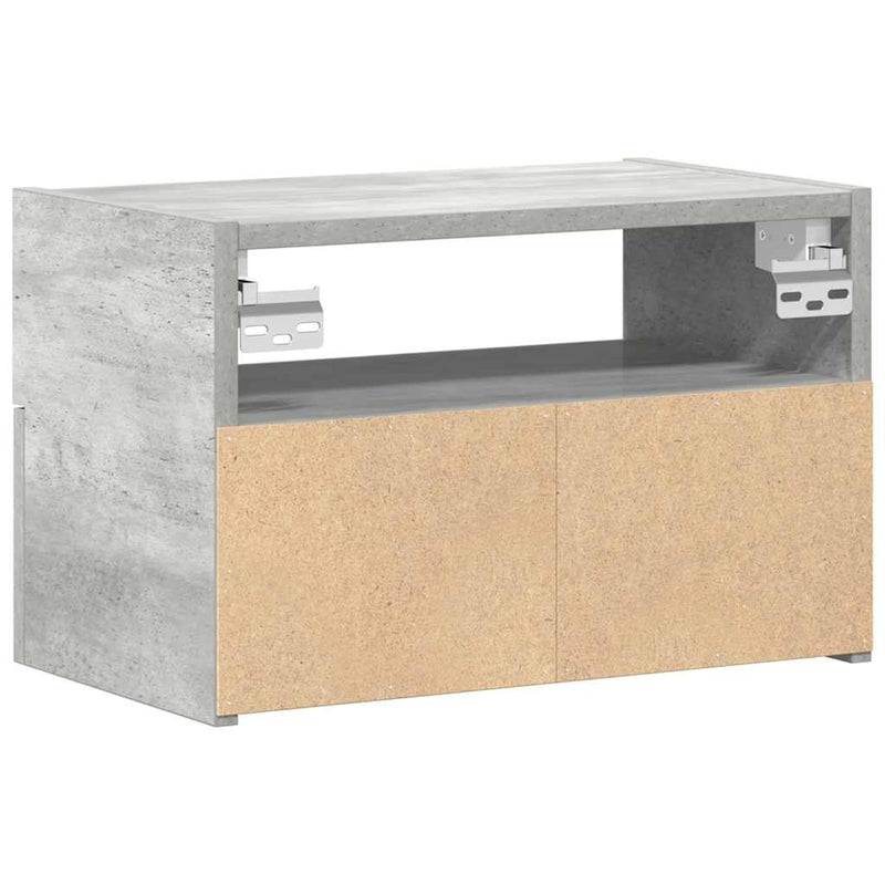 vidaXL 2 db betonszürke falra szerelhető éjjeliszekrény 45x26x28,5 cm