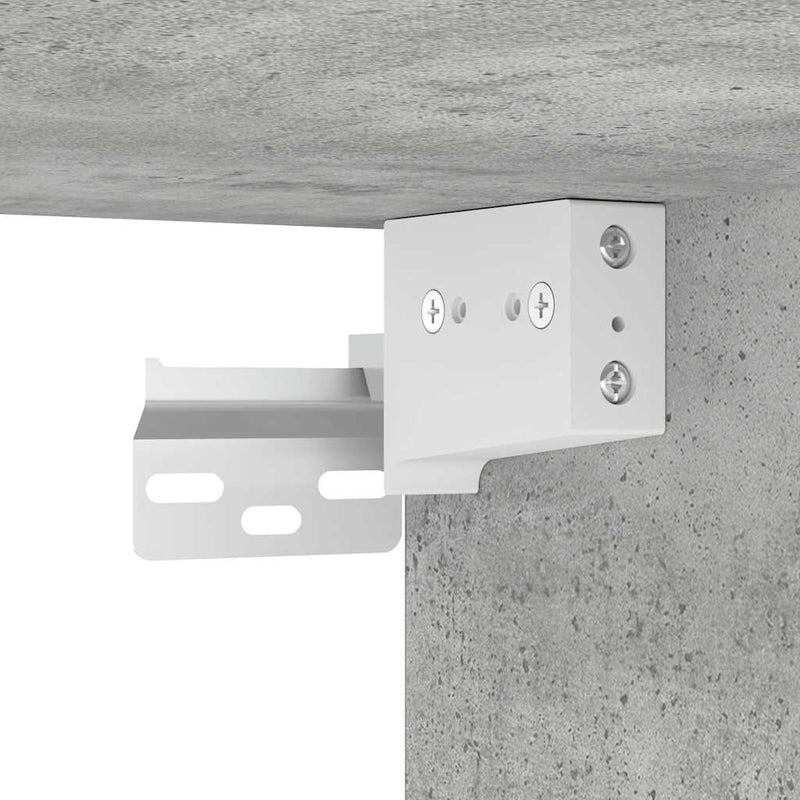 vidaXL 2 db betonszürke falra szerelhető éjjeliszekrény 45x26x28,5 cm