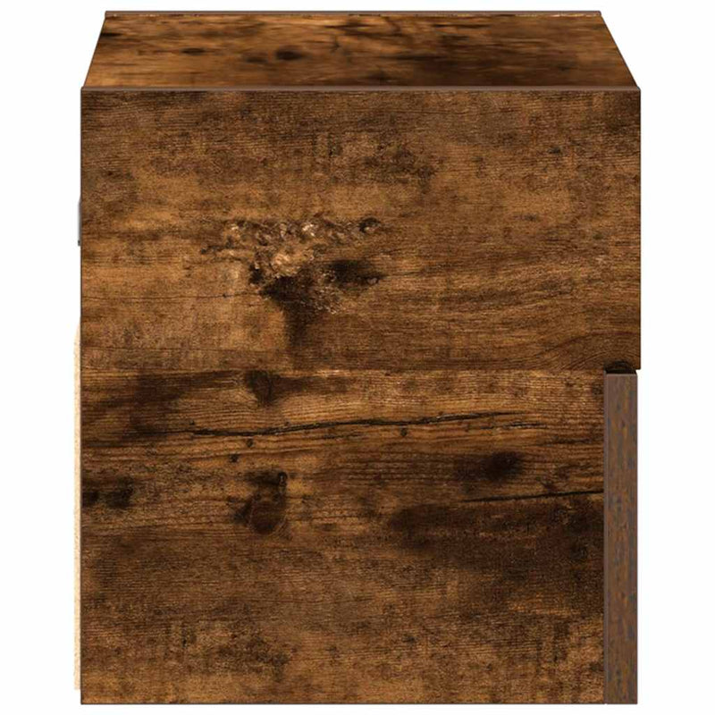 vidaXL füstös tölgy színű falra szerelhető éjjeliszekrény 45x26x28,5cm