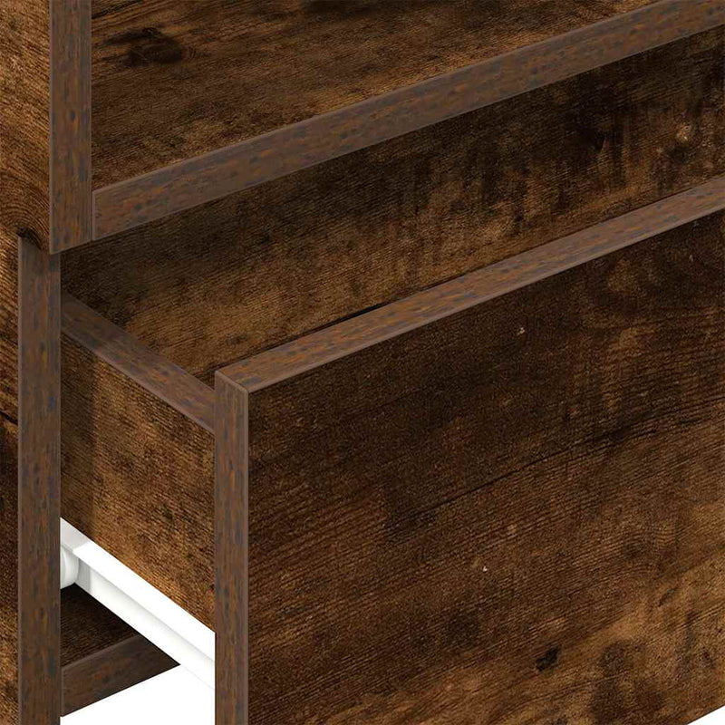 vidaXL füstös tölgy színű falra szerelhető éjjeliszekrény 45x26x28,5cm