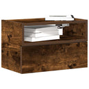 vidaXL füstös tölgy színű falra szerelhető éjjeliszekrény 45x26x28,5cm