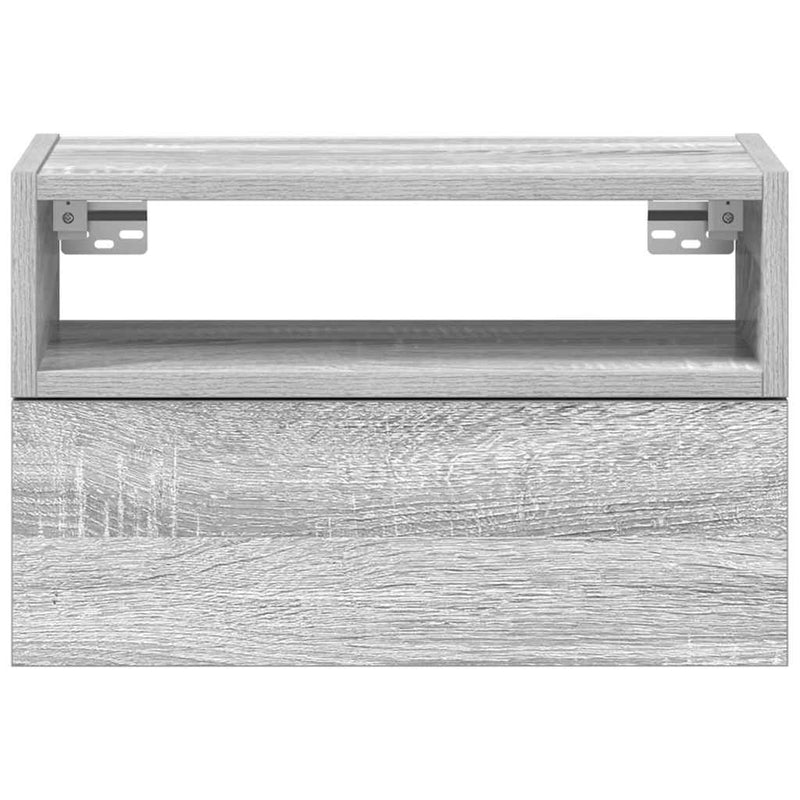 vidaXL szürke sonoma falra szerelhető éjjeliszekrény 45x26x28,5 cm