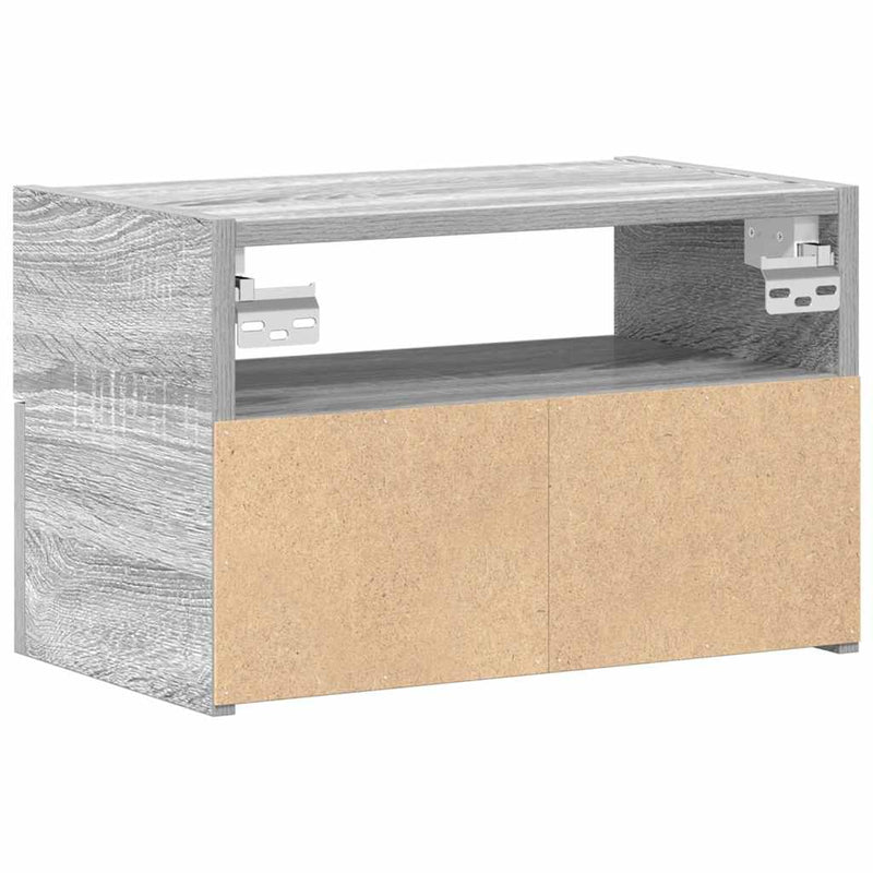 vidaXL szürke sonoma falra szerelhető éjjeliszekrény 45x26x28,5 cm