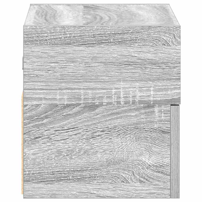 vidaXL 2 db szürke sonoma színű fali éjjeliszekrény 45 x 26 x 28,5 cm