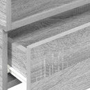 vidaXL 2 db szürke sonoma színű fali éjjeliszekrény 45 x 26 x 28,5 cm