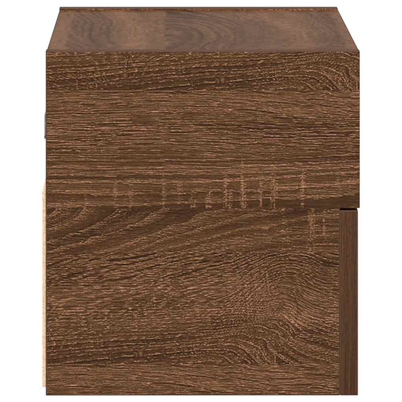 vidaXL barna tölgyszínű falra szerelhető éjjeliszekrény 45x26x28,5 cm