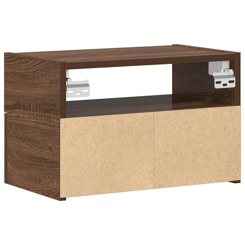 vidaXL barna tölgyszínű falra szerelhető éjjeliszekrény 45x26x28,5 cm