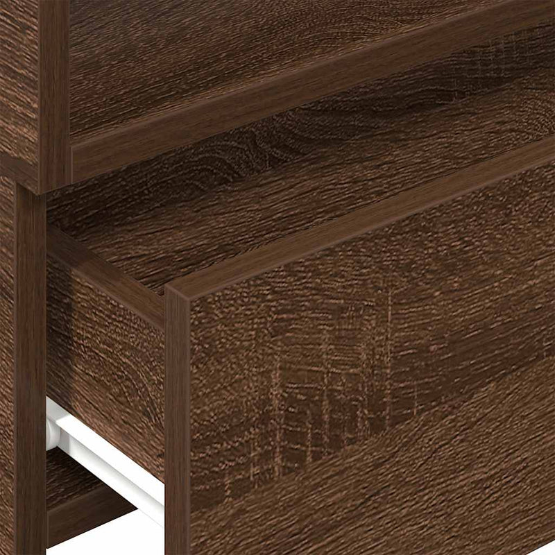 vidaXL barna tölgyszínű falra szerelhető éjjeliszekrény 45x26x28,5 cm