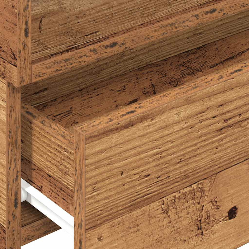 vidaXL antik fa színű falra szerelhető éjjeliszekrény 45x26x28,5 cm