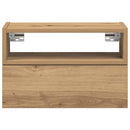 vidaXL kézműves tölgy színű falra szerelhető éjjeliszekrény