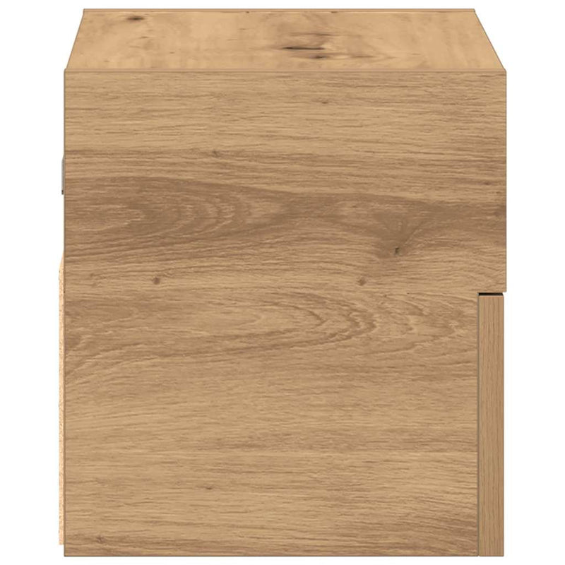 vidaXL 2 db kézműves tölgy fali szerelhető éjjeliszekrény 45x26x28,5cm