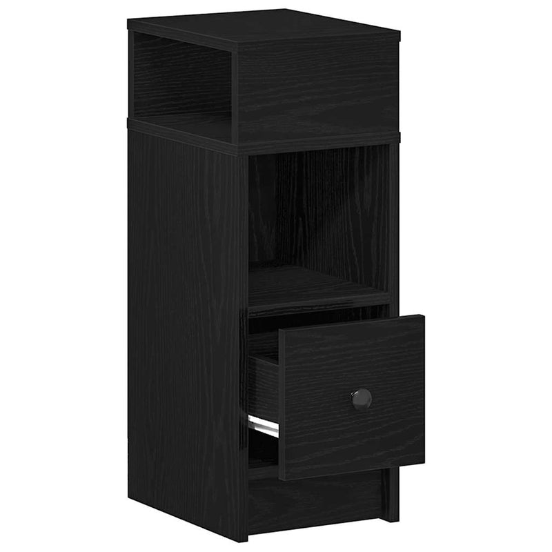 vidaXL 2 db fekete éjjeliszekrény fiókkal 25 x 31 x 66 cm