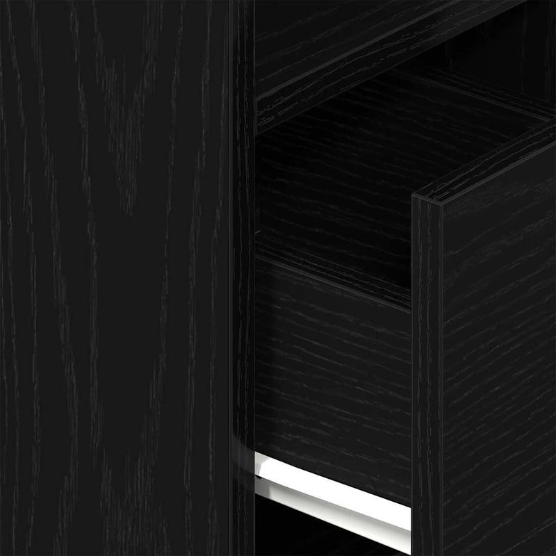 vidaXL 2 db fekete éjjeliszekrény fiókkal 25 x 31 x 66 cm