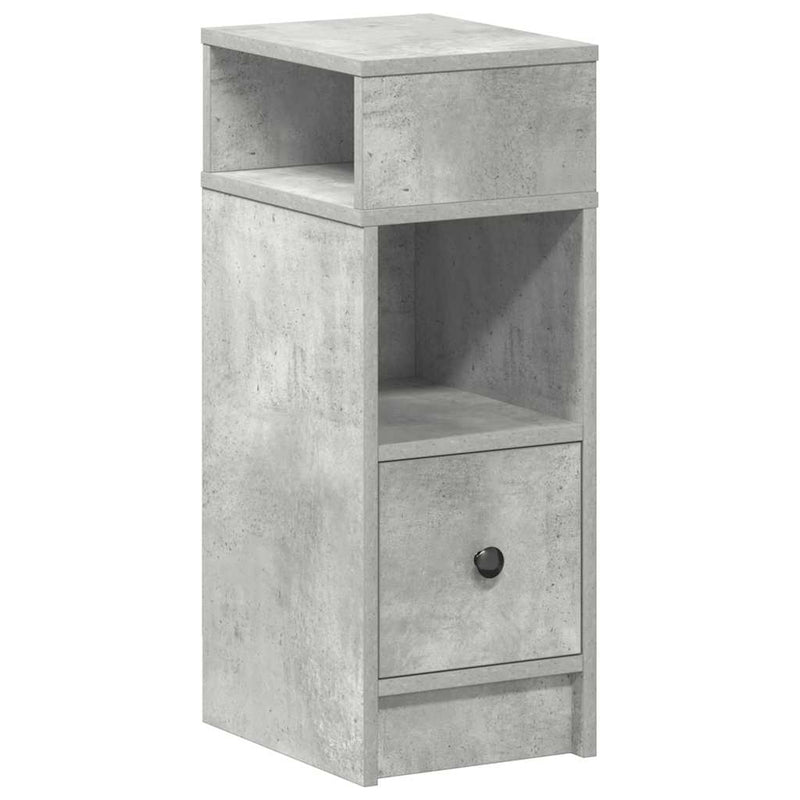 vidaXL betonszürke éjjeliszekrény fiókkal 25 x 31 x 66 cm