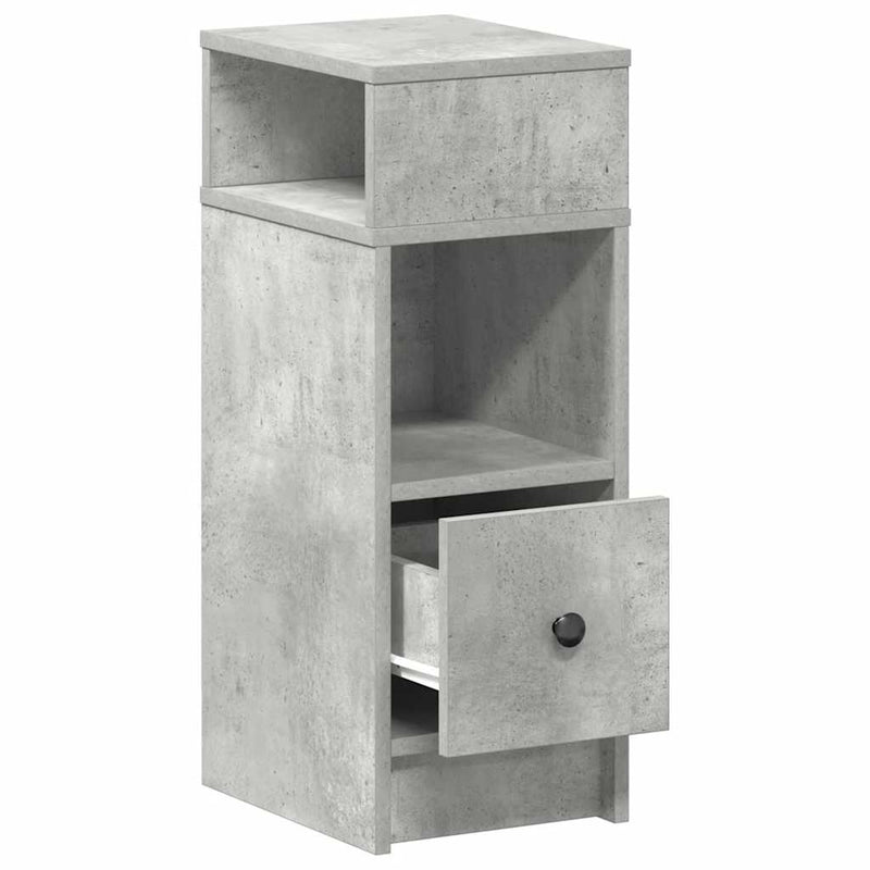 vidaXL betonszürke éjjeliszekrény fiókkal 25 x 31 x 66 cm