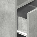 vidaXL betonszürke éjjeliszekrény fiókkal 25 x 31 x 66 cm