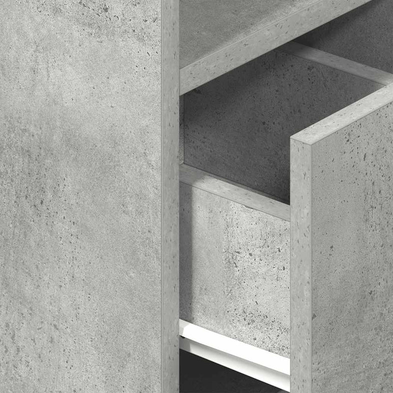 vidaXL betonszürke éjjeliszekrény fiókkal 25 x 31 x 66 cm