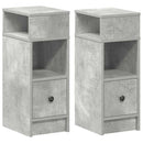 vidaXL 2 db betonszürke éjjeliszekrény fiókkal 25 x 31 x 66 cm