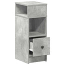 vidaXL 2 db betonszürke éjjeliszekrény fiókkal 25 x 31 x 66 cm