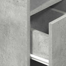 vidaXL 2 db betonszürke éjjeliszekrény fiókkal 25 x 31 x 66 cm
