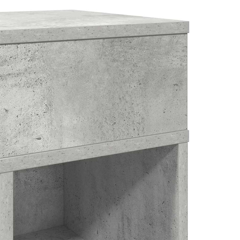 vidaXL 2 db betonszürke éjjeliszekrény fiókkal 25 x 31 x 66 cm