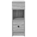 vidaXL 2 db szürke sonoma színű éjjeliszekrény fiókkal 25x31x66 cm