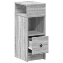 vidaXL 2 db szürke sonoma színű éjjeliszekrény fiókkal 25x31x66 cm