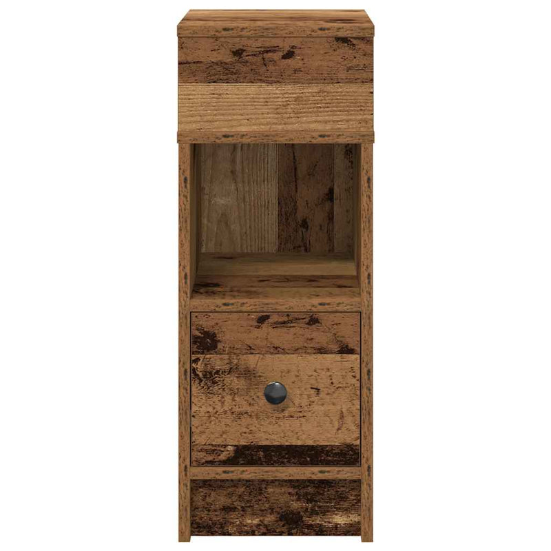 vidaXL antik fa színű éjjeliszekrény fiókkal 25x31x66 cm