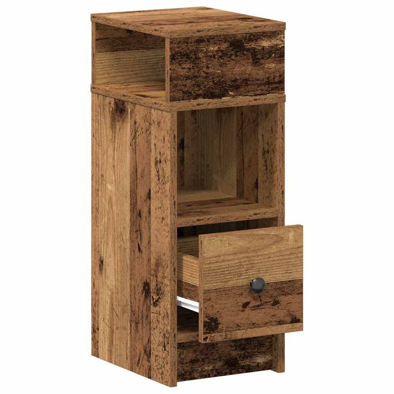 vidaXL antik fa színű éjjeliszekrény fiókkal 25x31x66 cm